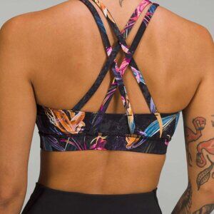 Lululemon Energy Bra Size 6 floral black multi